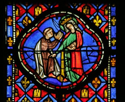 Window depicting the Virgin Mary by French School